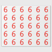 数値6 ラッピングペーパー (フラット)