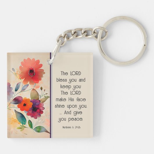数値6 24-26主あなた賛美のフローラ水色 キーホルダー (裏面)