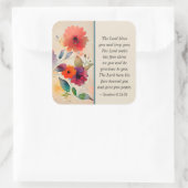 数値6 24-26主あなた賛美のフローラ水色 スクエアシール (バッグ)