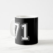 数値71 コーヒーマグカップ (正面左)