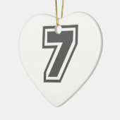 数値7 セラミックオーナメント (左)