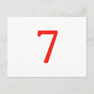 数値7 ポストカード