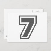 数値7 ポストカード (正面/裏面)