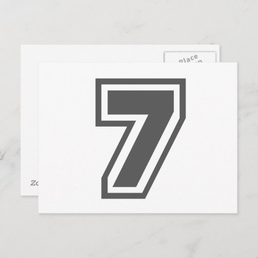 数値7 ポストカード (正面/裏面)