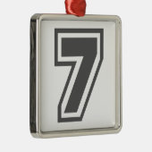 数値7 メタルオーナメント (右)