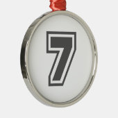 数値7 メタルオーナメント (右)