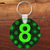 数値8 キーホルダー (正面)