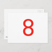 数値8 ポストカード (正面/裏面)