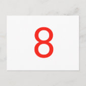 数値8 ポストカード (正面)