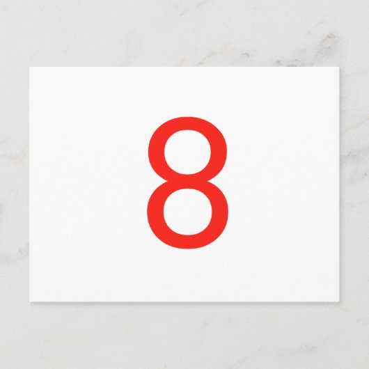 数値8 ポストカード (正面)