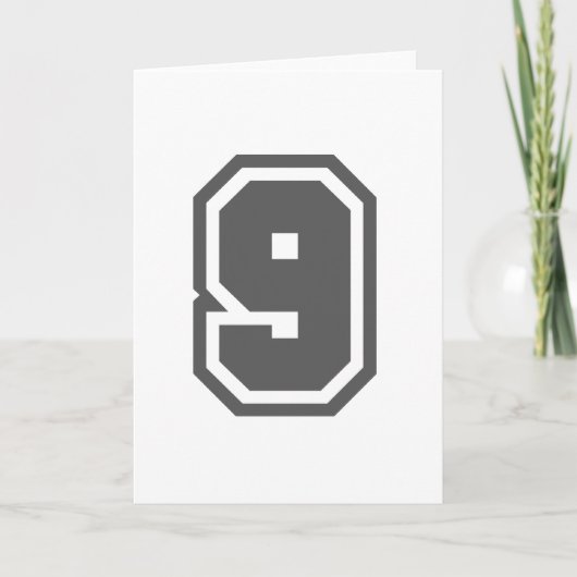 数値9 カード (正面)