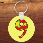 数値9 キーホルダー (正面)