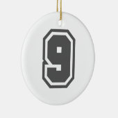 数値9 セラミックオーナメント (右)