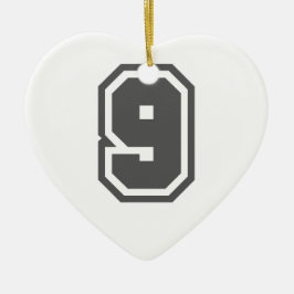 数値9 セラミックオーナメント