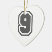 数値9 セラミックオーナメント (左)