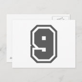 数値9 ポストカード (正面/裏面)