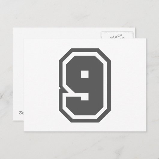 数値9 ポストカード (正面/裏面)