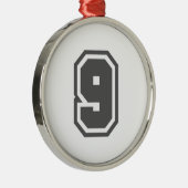 数値9 メタルオーナメント (右)