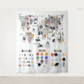 数値、教育の教室学の形状 タペストリー (正面)