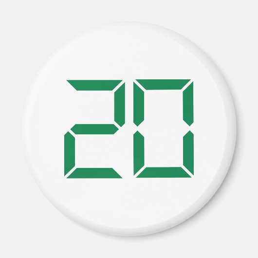 数値 – 20 - 20 マグネット (正面)
