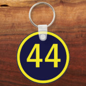 数値， 44，円 キーホルダー (正面)