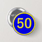 数値， 50，円内 缶バッジ (正面&裏面)