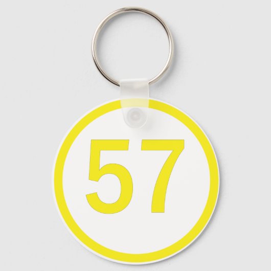 数値, 57,円 キーホルダー (正面)