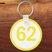 数値， 62，円内 キーホルダー (正面)