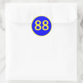 数値， 88，円 ラウンドシール (バッグ)