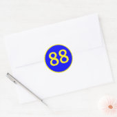 数値， 88，円 ラウンドシール (封筒)