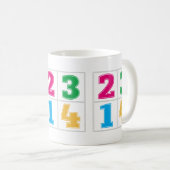 数列1234 コーヒーマグカップ (正面右)