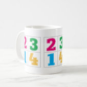 数列1234 コーヒーマグカップ (正面左)