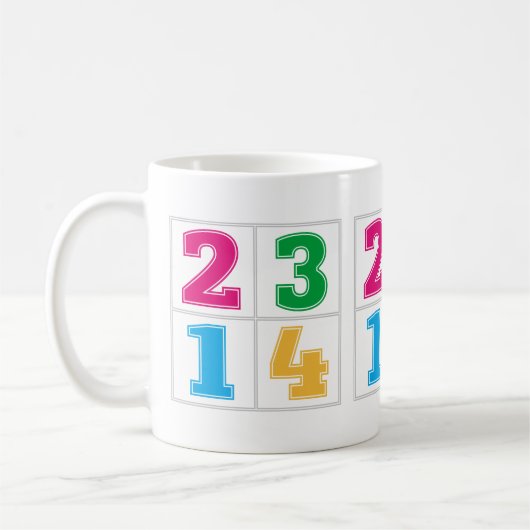 数列1234 コーヒーマグカップ (左)