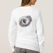 数十億個の星、惑星、宇宙疑問に思 Tシャツ (裏面)