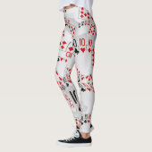 数十,ポーカーカード,数,パターン,レディースレギンス レギンス (左)