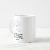 数多くの思いに悩まされても、キリストが私の内に コーヒーマグカップ (正面左)