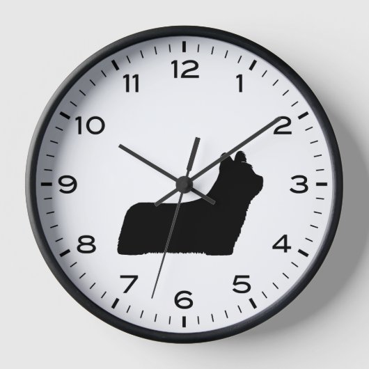 数字と分を使用したスカイテリアシルエット 壁時計 (正面)