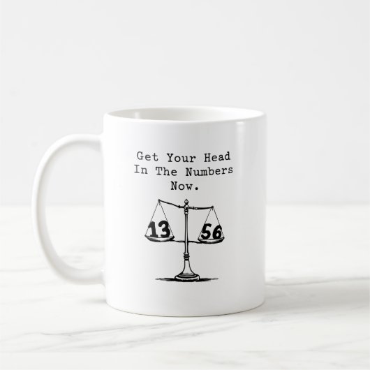 数字に集中せよ 数学への情熱 コーヒーマグカップ (左)