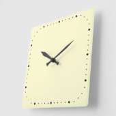 数字のないクリーム四角い壁時計 スクエア壁時計 (傾斜)