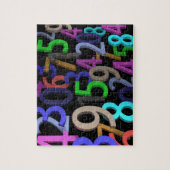 数字のカラフルパターン ジグソーパズル (縦)