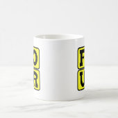 数字のフォア スクエアデザイン 面白い年齢 何歳 コーヒーマグカップ (中央)