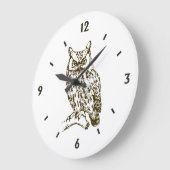 数字の偉大なミズクドリ ラージ壁時計 (傾斜)