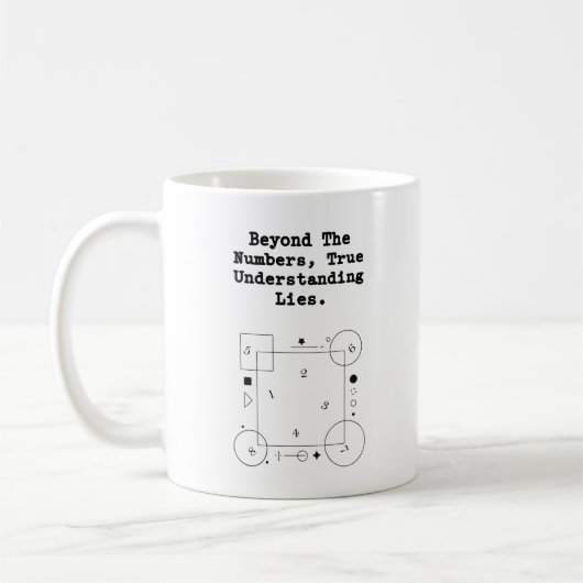 数字の向こう側 | 真の数学理解 コーヒーマグカップ (左)