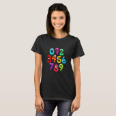数字の学習 電卓 コスチューム 一致 デイ マスオ Tシャツ (正面フル)