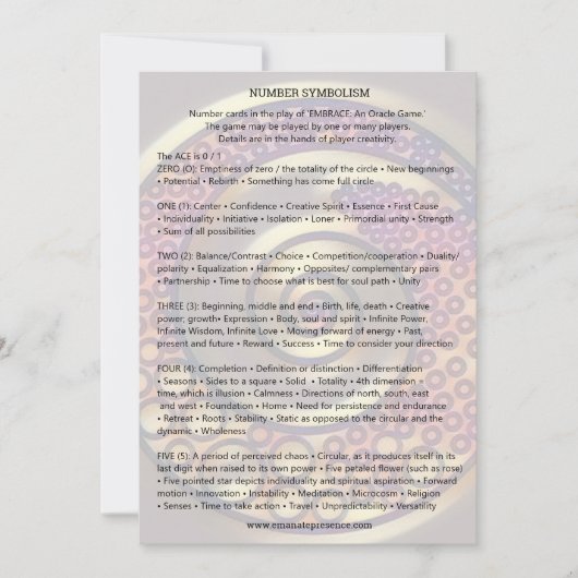 数字の象徴 - 招待 招待状 (正面)