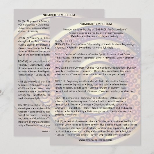 数字の象徴 - 招待 招待状 (正面/裏面)