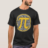 数字の黄金のπ記号 tシャツ (正面)