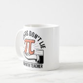 数字は嘘をつかない - おもしろ数学教師 コーヒーマグカップ (正面左)