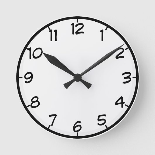 数字を使用したカスタマイズ可能な壁時計 ラウンド壁時計 (正面)