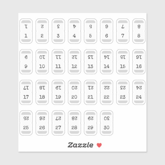 数字インデックス仕切り 数値サイドタブ 折りたたみ式 シール (シート)